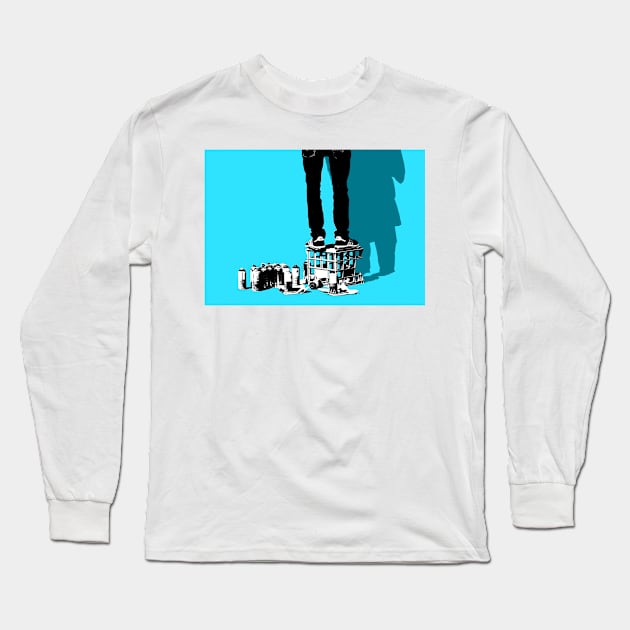 Street Artist at Work Long Sleeve T-Shirt by AKdesign